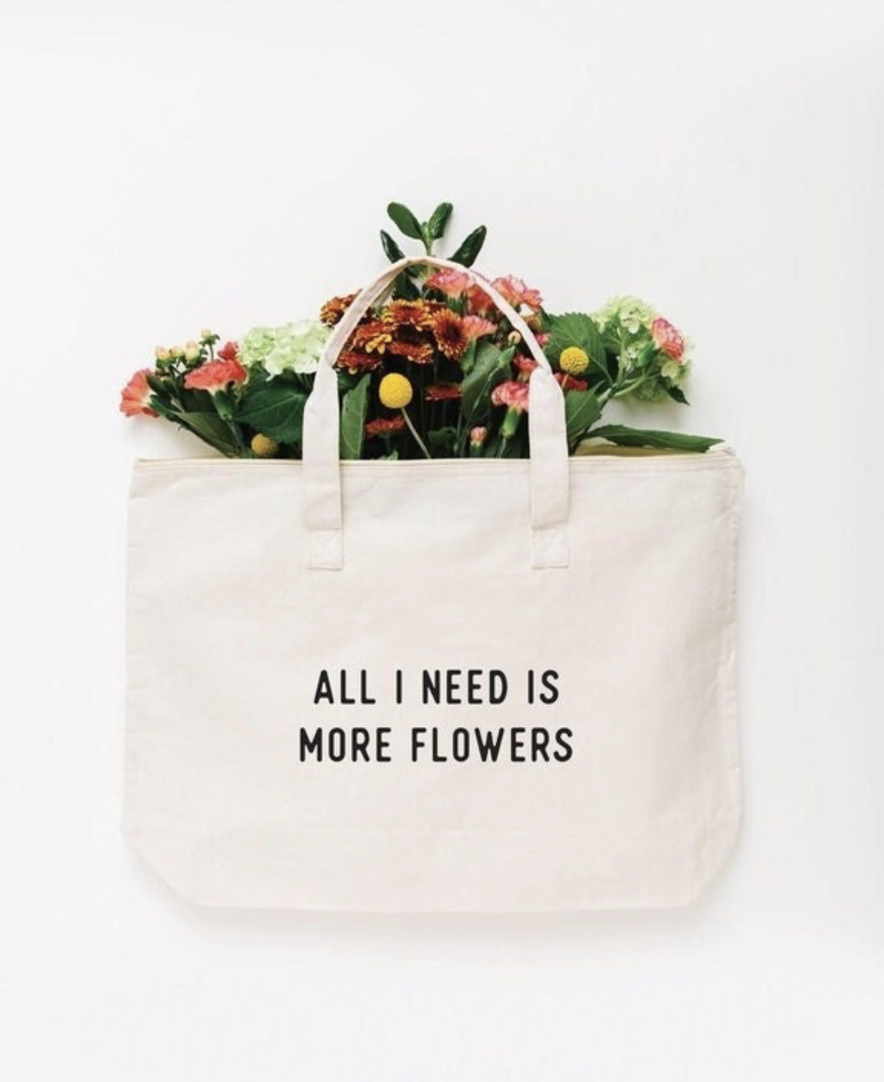 Large Flower Tote Bag