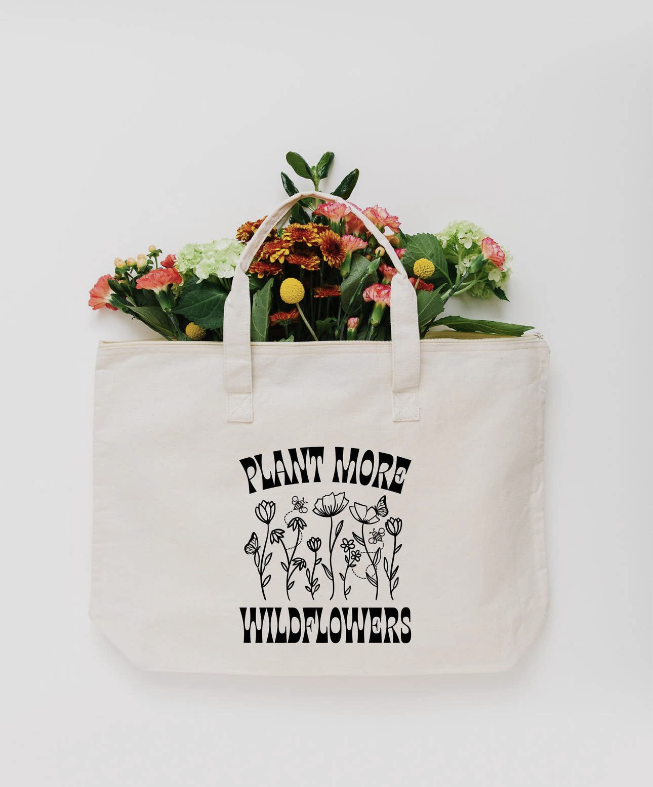 Large Flower Tote Bag