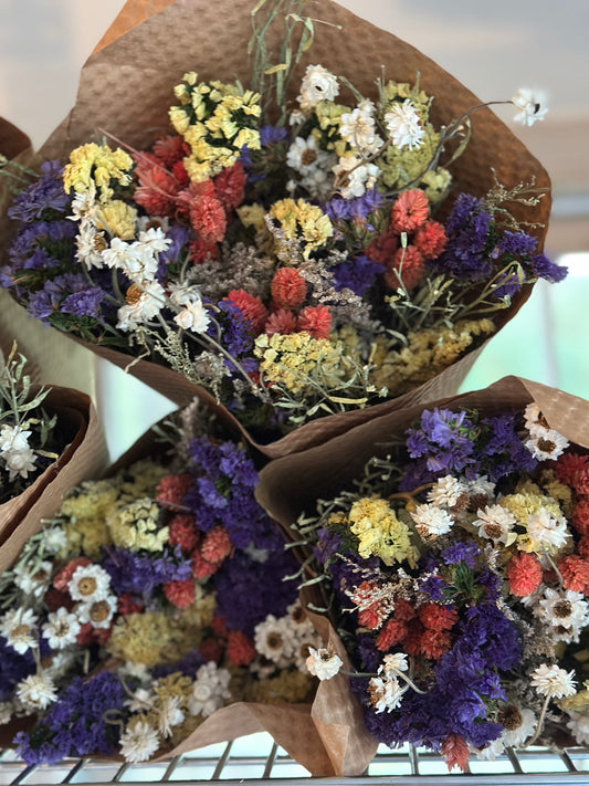 Cottage wildflower dried bouquet