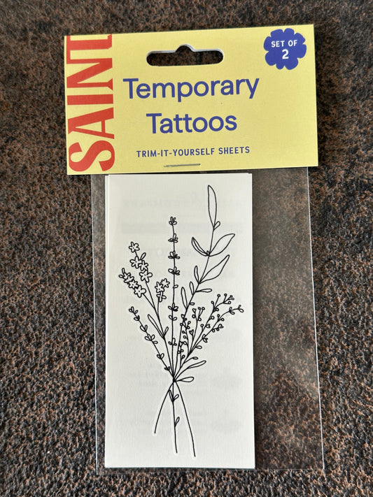 Floral temporary tattoo