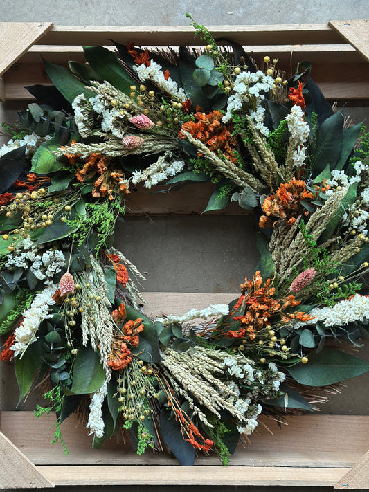 Saratoga dried wreath