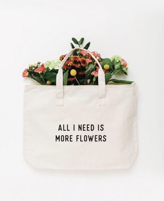 Large Flower Tote Bag